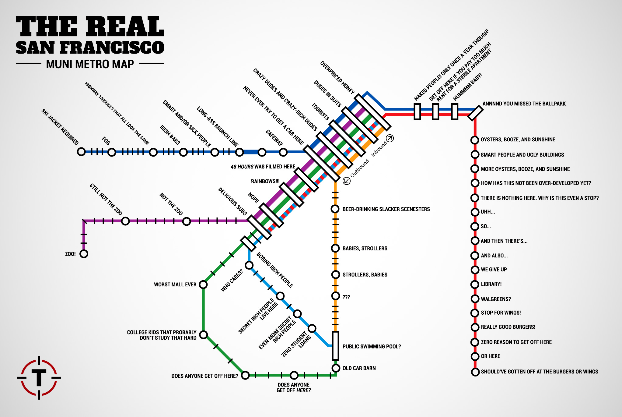 Sf Light Rail Map Sf Muni Metro Map - Thrillist