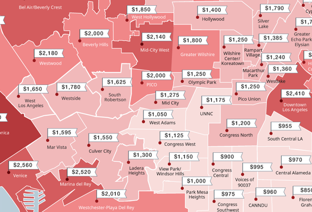 where is the cheapest place to live in la