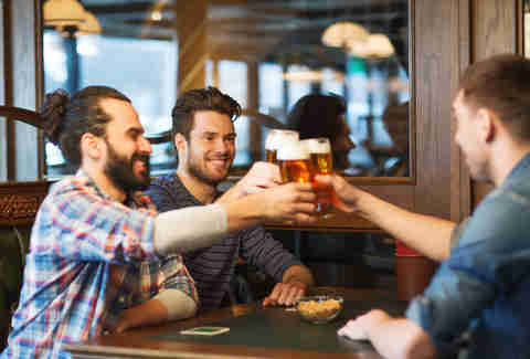 guys drinking beer