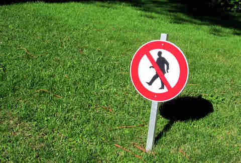 Get off my lawn sign