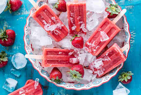 Strawberry Popsicles