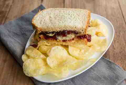 PB&J with potato chips