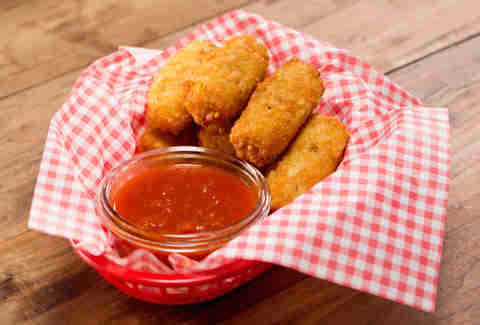 Tater Tot Crusted Mozzarella Sticks -- Thrillist Recipes