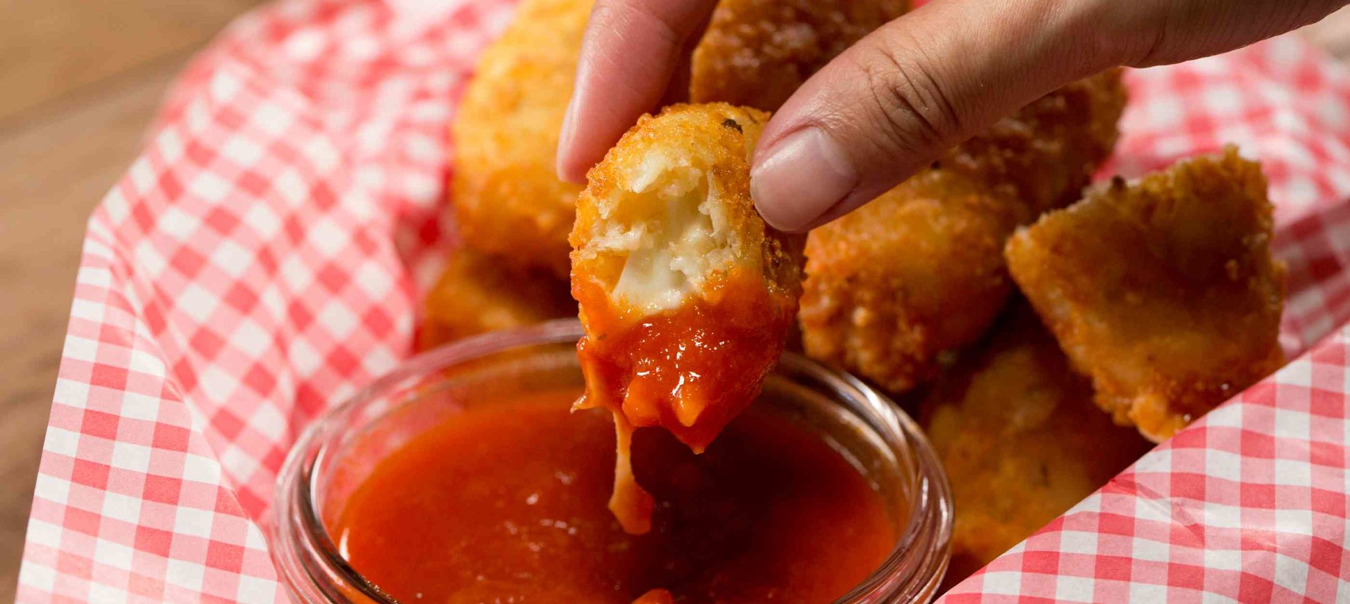 Homemade Mozzarella Sticks Use Tater Tots for the Breading