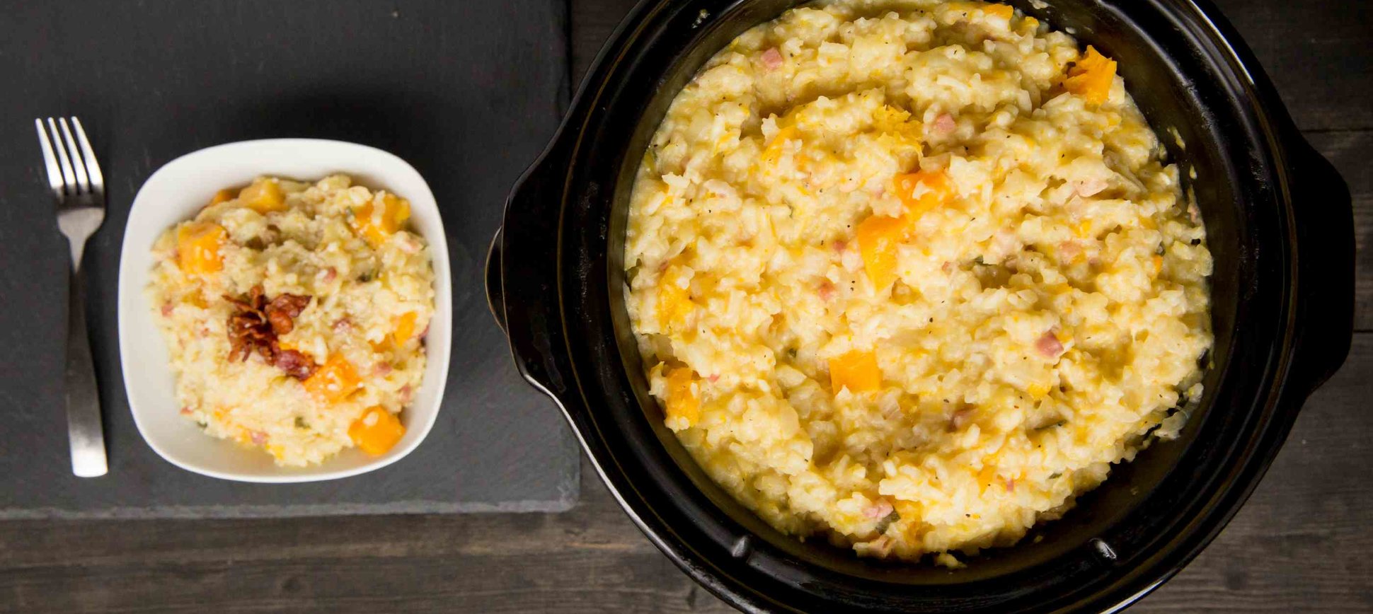 The Best Slow Cooked Bacon and Butternut Squash Risotto Recipe