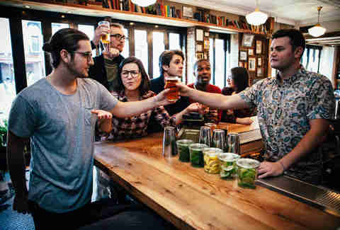 Cutting in line at the bar