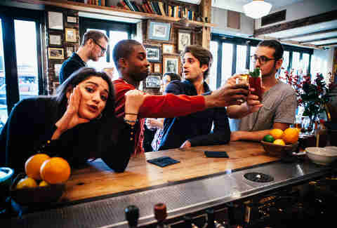 Buying drinks for a crowd