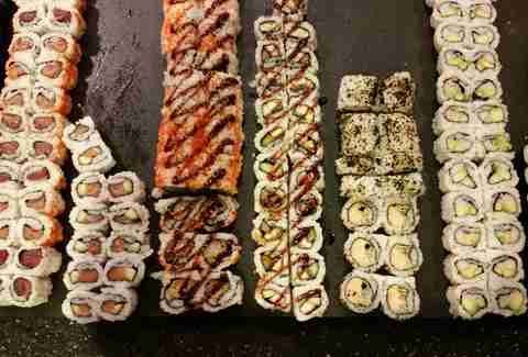sushi at Knicks game