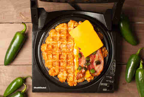 Tater tot waffle grilled cheese