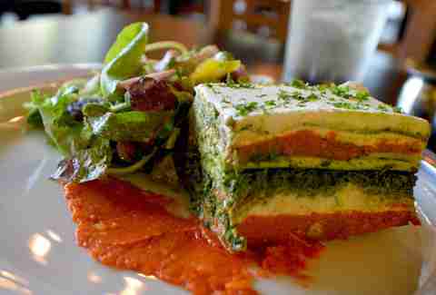 Slice of vegan Living Lasagna