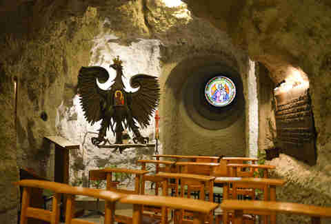 Saint Ivan's Cave, or Gellert Hill Cave Church, in Budapest, Hungary