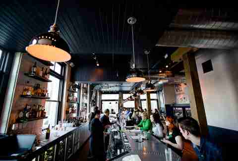 Interior of Black Sheep wine bar in Milwaukee, Wisconsin