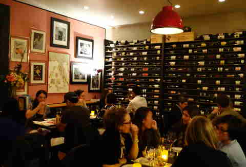 Interior of InoVino wine bar in Cole Valley, San Francisco, California