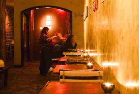 Interior of Hotel Biron wine bar in Hayes Valley, San Francisco, California