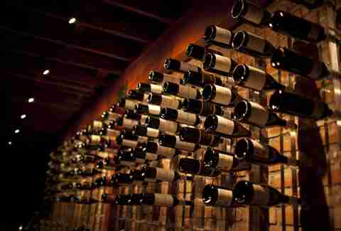 wine bottles at bodega wine bar