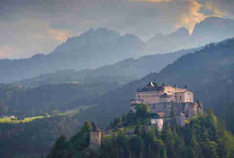 Hohenwerfen Castle as seen from a distance