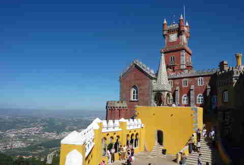 Pena Palace perched on hill