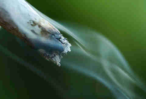 joint with smoke, weed