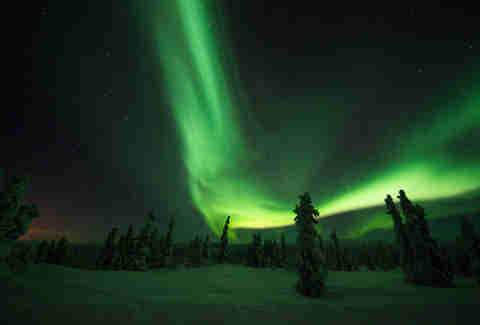 chena hot springs, alaska, northern lights