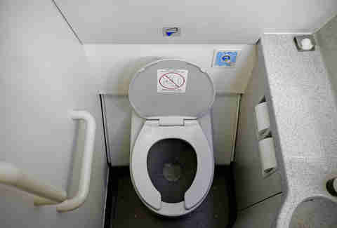 airplane bathroom toilet