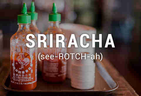 Sriracha bottles