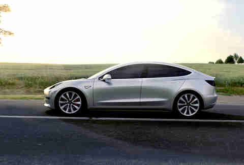 The Model 3 can drive up to 215 miles per charge