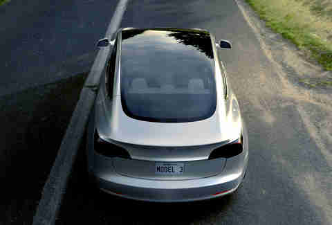 The rear window on the Model 3 is huge
