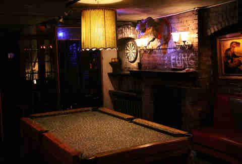 Pool table at 169 Bar in New York
