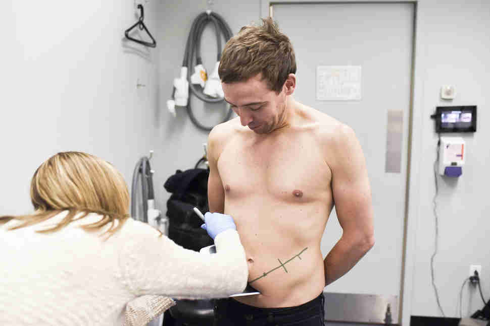 man getting fat frozen off