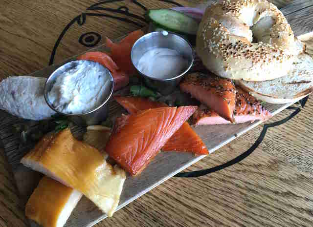bagel and lox plate, ivy city smokehouse tavern