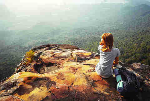 hiking travel girl