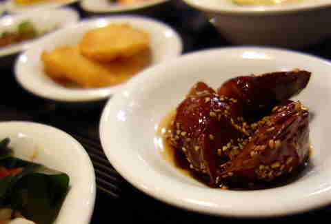 Gamja jorim or goguma mattang (braised potatoes)