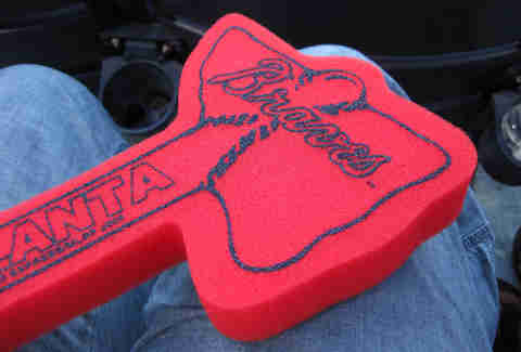 Braves foam finger
