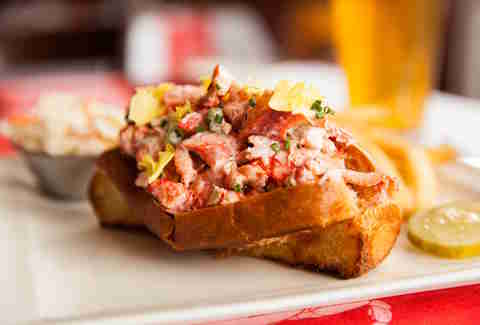 Lobster roll from Shaw's Crab House