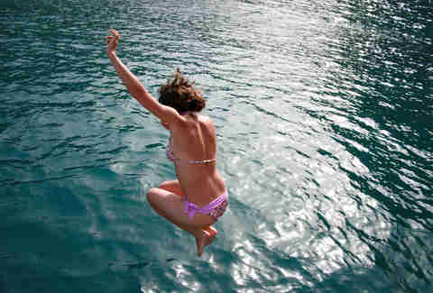 Person diving