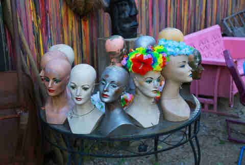Mannequin heads at Randyland