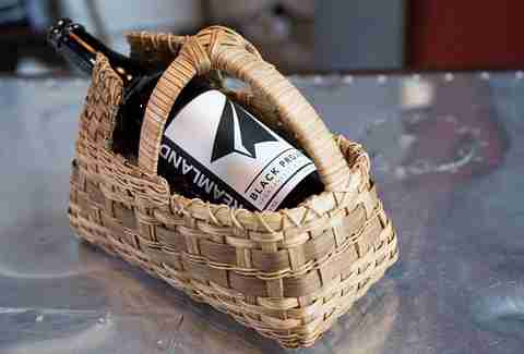Former Future beer in a basket