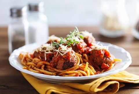 Spaghetti with meatballs