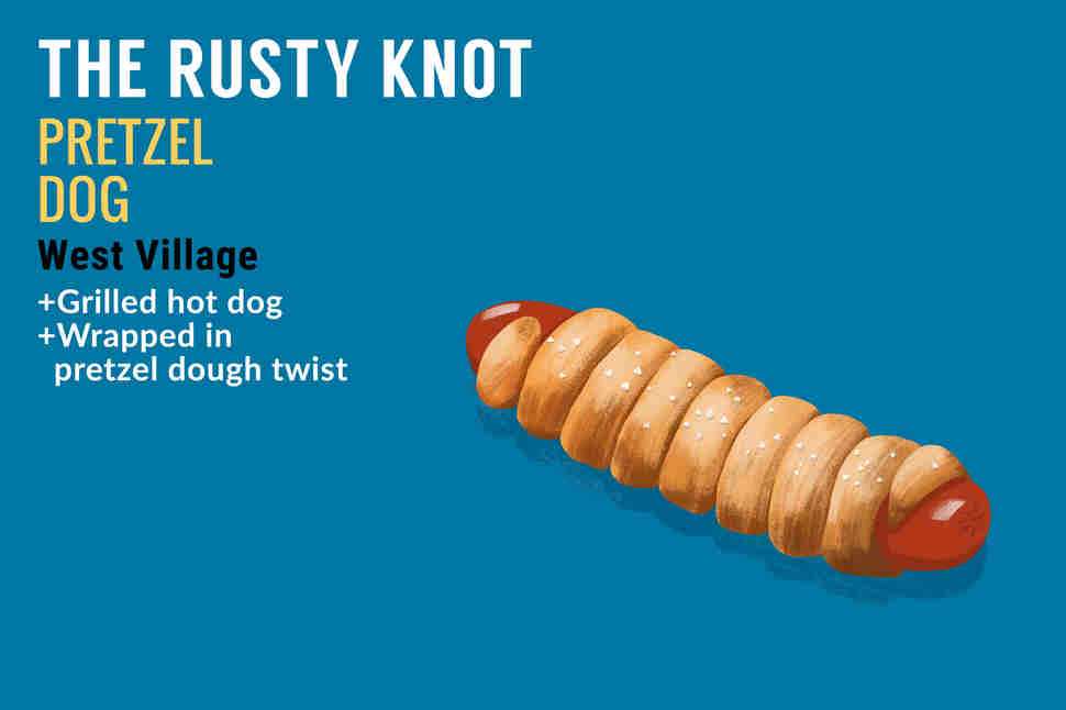 pretzel dog illustration