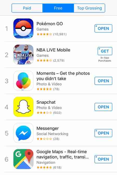 App Store Pokemon