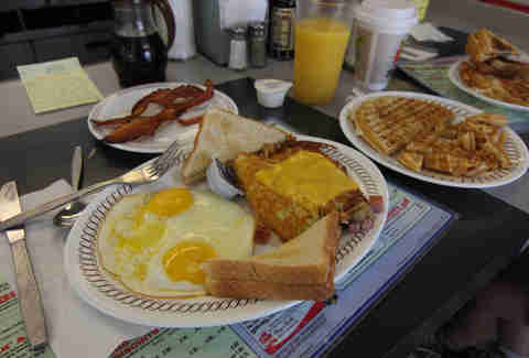 Bacon and eggs at Waffle House