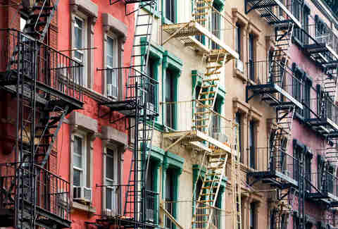 Apartment buildings in NYC