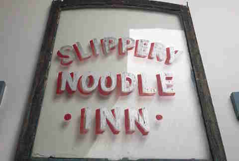 The Slippery Noodle Inn sign