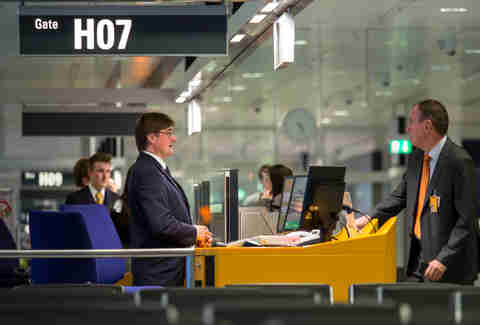 Airport ticket counter