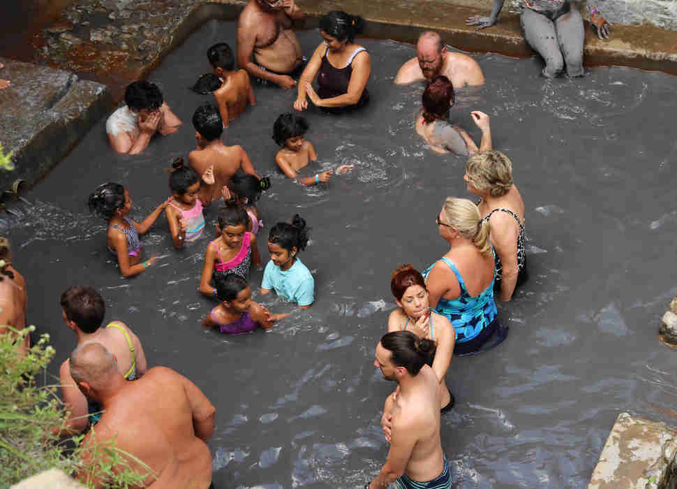Sulfur springs mud bath St. Lucia