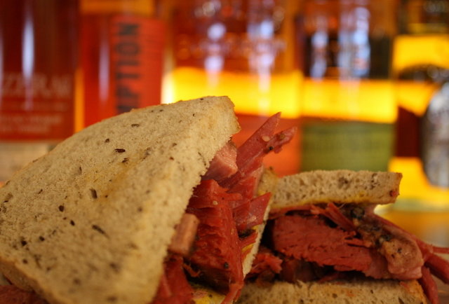 Buy canned goods while drinking whiskey