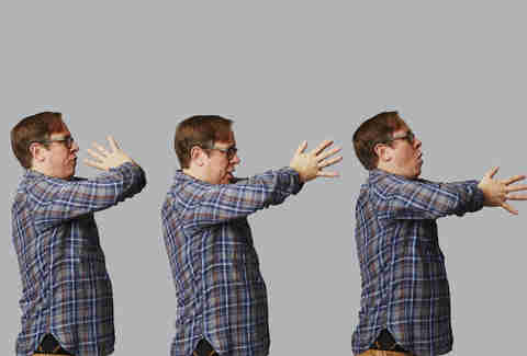 warming up for hard shake