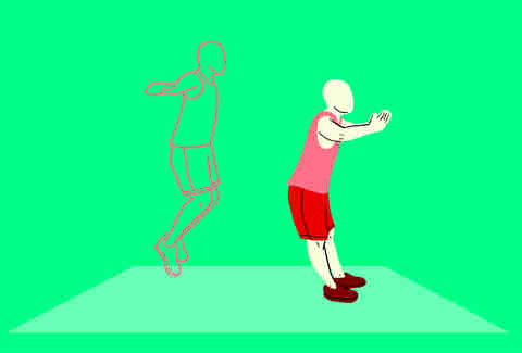 broad jump backwards hop