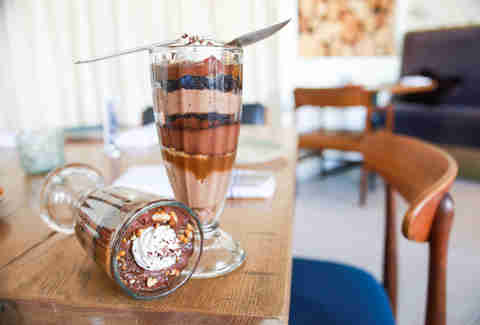chocolate and salted caramel parfait