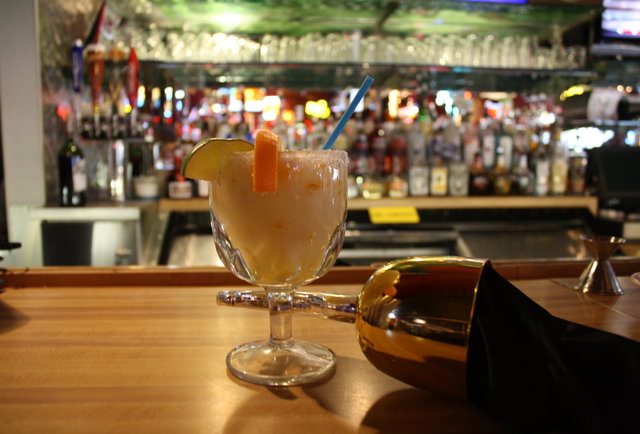 The Orange Habanero Margarita at Blue Bonnet